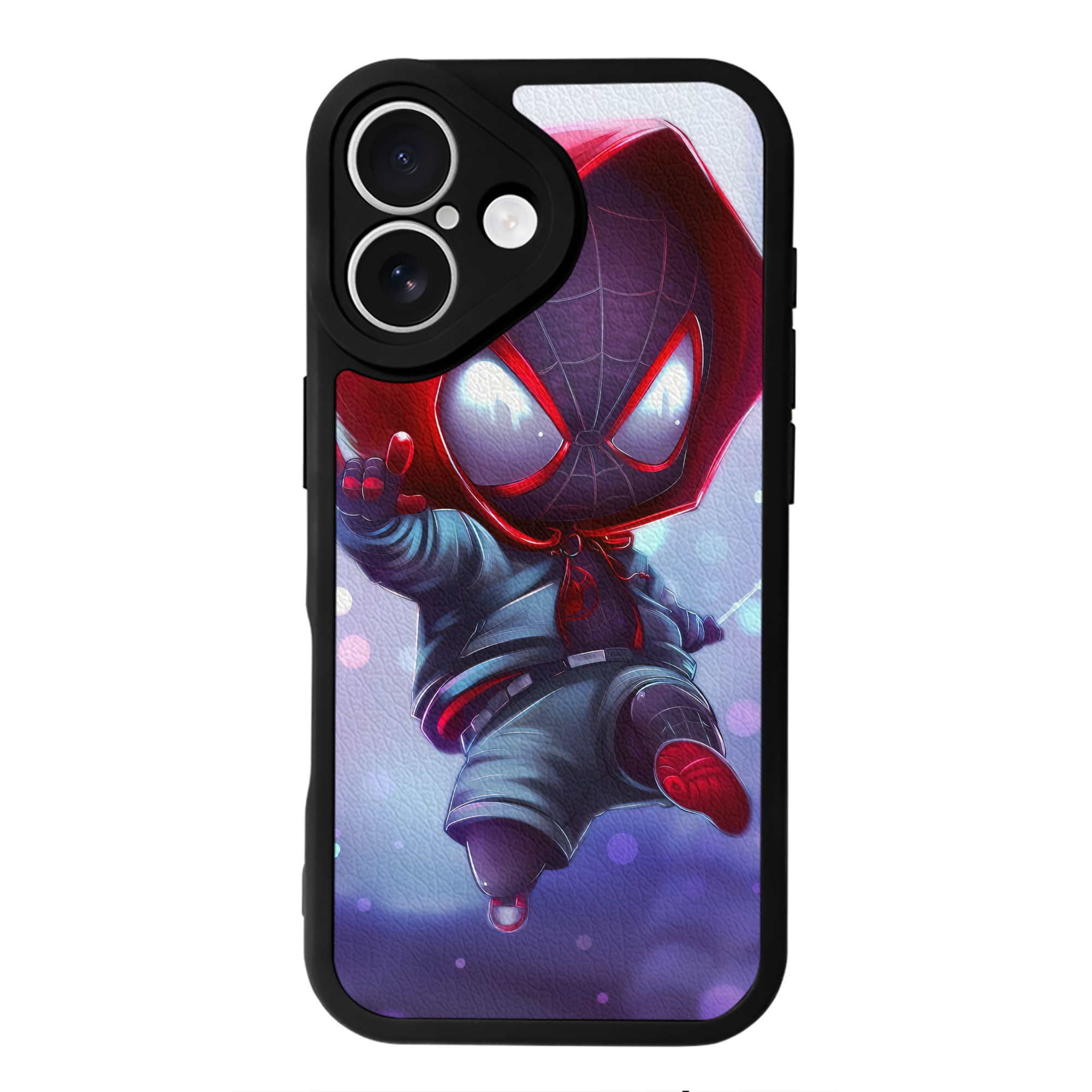 Spider Man スパイダーマン 【iPhone 16シリーズ対応】シリコンスマホケース（レザー調） 材質：シリコン